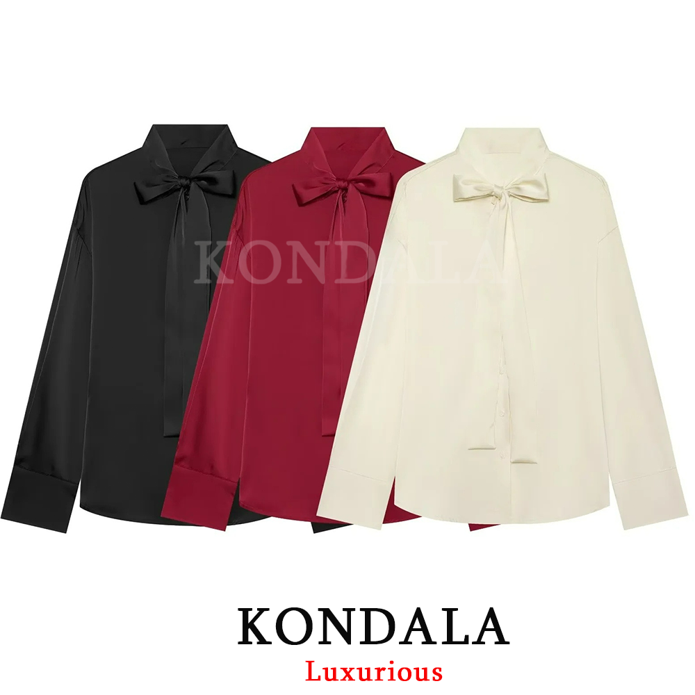 KONDALA ハイストリートシックな女性カジュアルシャツ蝶 - Fashion Street Night のレビューと価格